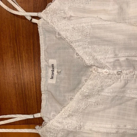 Heartloom Lace-Trimmed White Camisole - Picture 2 of 3